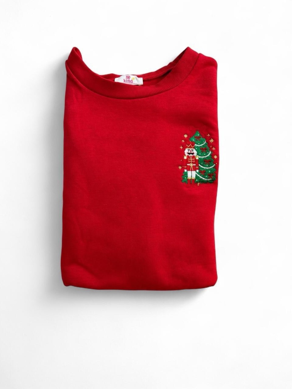 Women’s Christmas Sweatshirt with Nutcracker Embroidery